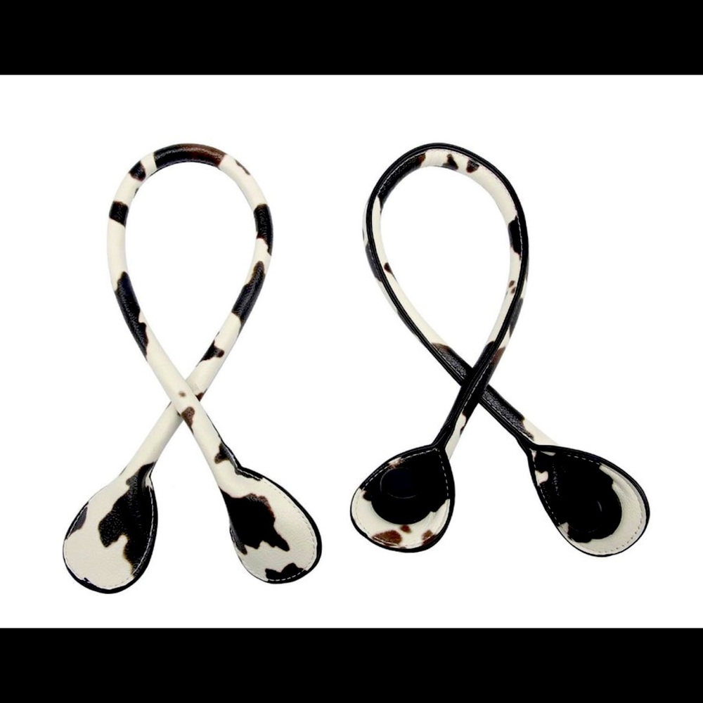 Versa Interchangeable Tote Bag Straps in Cow Pattern. New!